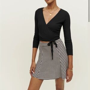 Reformation Gingham Skirt